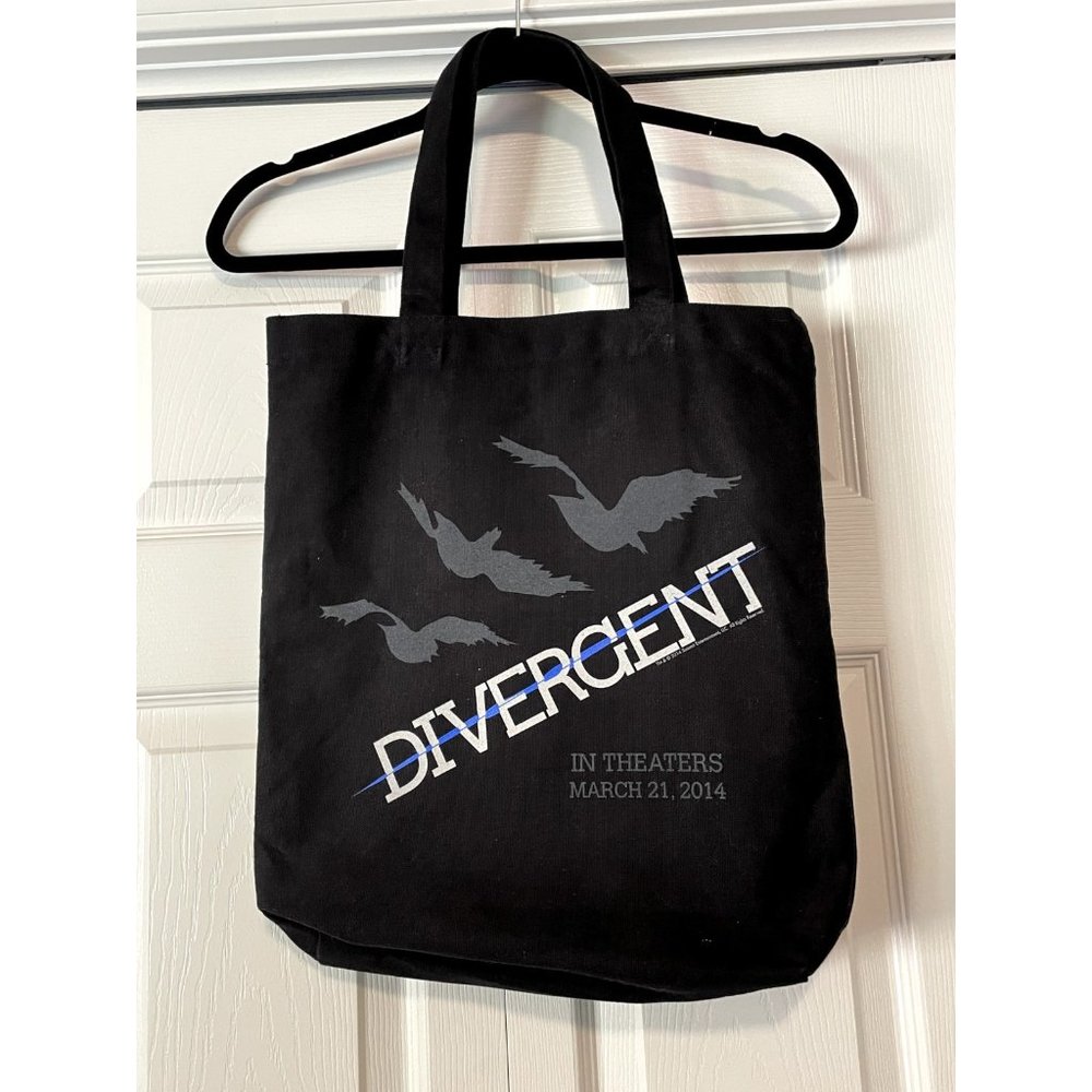 Divergent movie tote bag 2014 black book reusable promo film factions birds Four